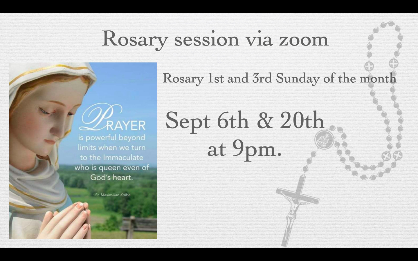 CEP Rosary Session