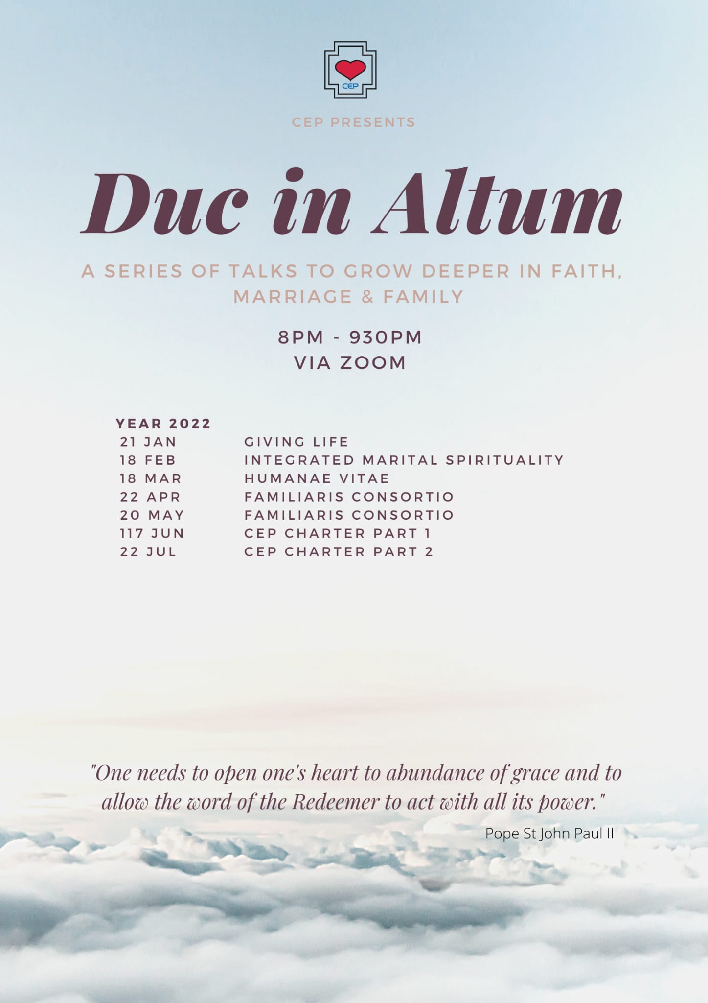 Duc in Altum (Deeper CEP) - Integrated Marital Spirituality